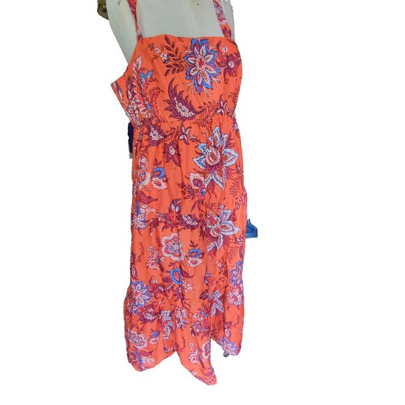 Rhode Orange Cotton Floral Dress Sz XL Cotton - Picture 4 of 4
